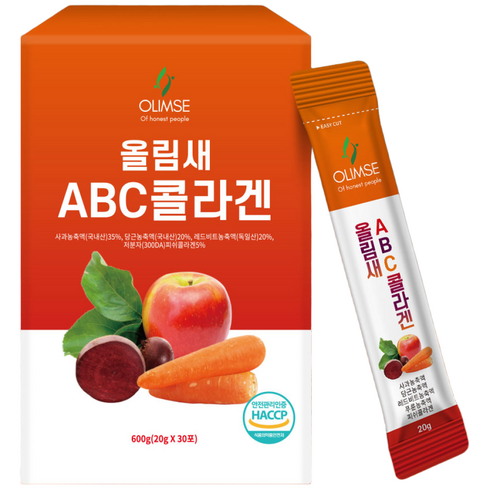 올림새 ABC콜라겐 젤리스틱 30개 저분자피쉬콜라겐, 600g, 1개