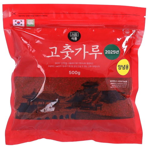 25년 햇고추 국산 고춧가루 보통맛 보통굵기 양념용, 500g, 1개