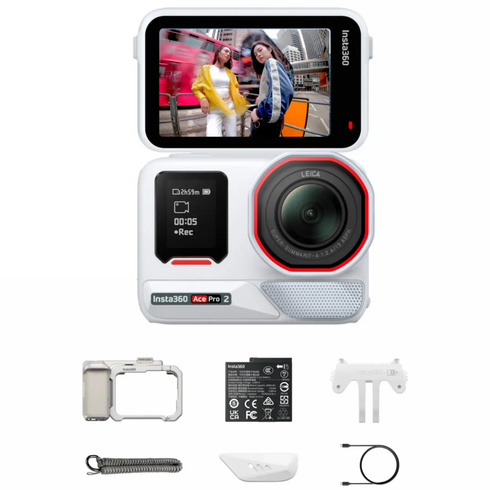 인스타360 ACE PRO 2 XPLORER BUNDLE 익스플로러 번들 아틱화이트 & 문라이트 실버, arctic white, acepro2