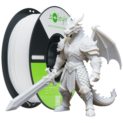 CREALITY 크리알리티 고속 프린팅 Soleyin Ultra PLA 3D 프린터 필라멘트1.75mm 1kg, 흰색