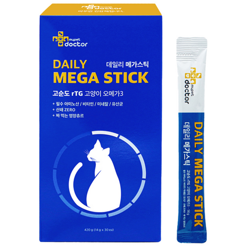 마이펫닥터 고양이 데일리 메가 스틱 영양제, 420g, 오메가3, 1개