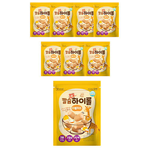 아이배냇 꼬마 칼슘 한입 하이롤, 50g, 8개, 더블치즈