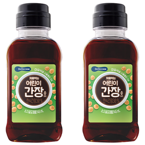 베베쿡 처음먹는 어린이 간장소스, 한식 간장, 145ml, 2개
