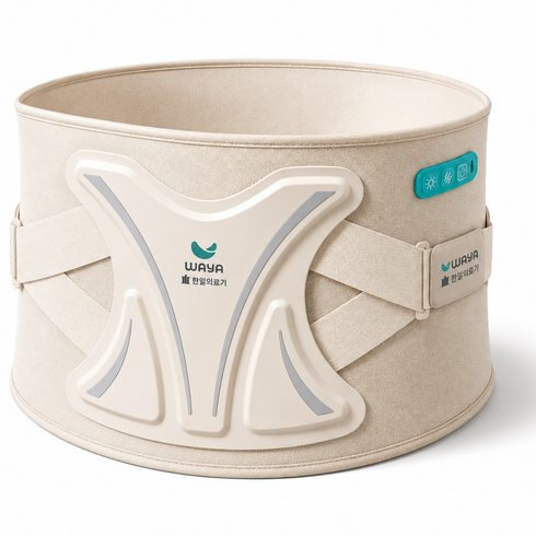 한일의료기 무선 온열 허리 찜질기, 아이보리, W-Massager2