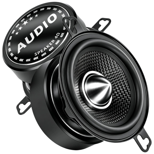 WdiYa 3.5인치 블랙 카본 파이버 총알형 고출력(피크 600W) 스피커- 좌우 각 1개 총 1세트, 1박스, YS-325-048