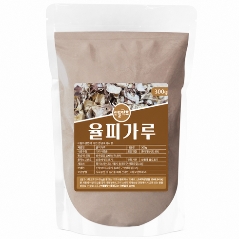 산들약초 국산 율피가루 밤속껍질가루 밤껍질가루 율피가루팩, 1개, 300g