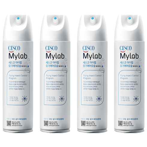 세스코마이랩 모기 에어로솔 워터베이스 무향, 4개, 500ml
