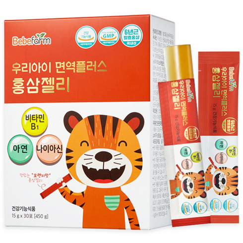 베베팜 우리아이 면역플러스 홍삼젤리 30p, 450g, 1개