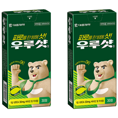 대웅제약 우루샷 정 피로회복제, 30정, 2개