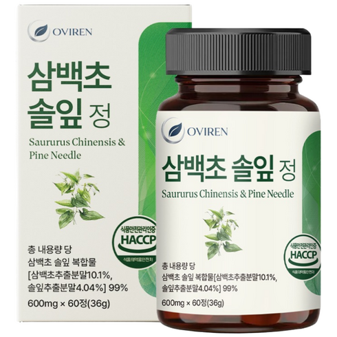 오비렌 삼백초 솔잎 추출물 99%, 1개, 60정