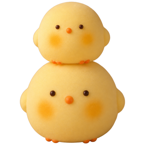 1+1 몽글몽글 말랑이 스퀴시 슬랑이 촉감놀이 쫀득볼, 1세트, 78g, 삐요(소)+삐요(대)