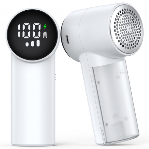 LKOUY 보풀제거기 휴대용 충전식 6중날 대용량 세탁소용, 화이트, YM06