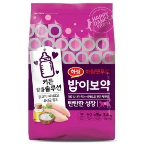 하림펫푸드밥이보약 고양이 기능성 사료, 키튼, 3.4kg, 1개