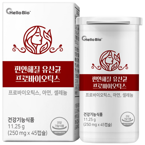 헬로바이오 편안해질 유산균 프로바이오틱스 11.25g, 45정, 1개