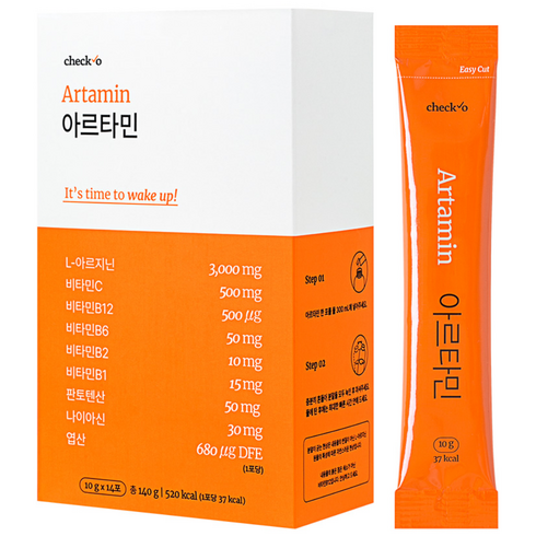 공식 판매처 체크오 아르타민 아르기닌 고함량 활력 비타민, 140g, 1개