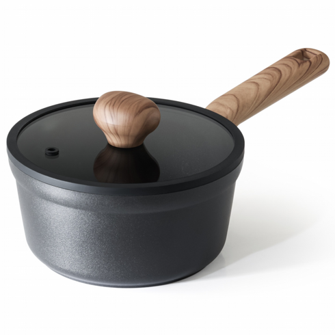 SENSARTE 티타늄 논스틱 편수냄비( IH인덕션 사용 가능), 1개, 블랙, 18cm