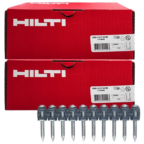 [2개묶음] HILTI 힐티 가스핀 X-C G3 MX 27mm(1200발) GX120 GX3 공용, 2개