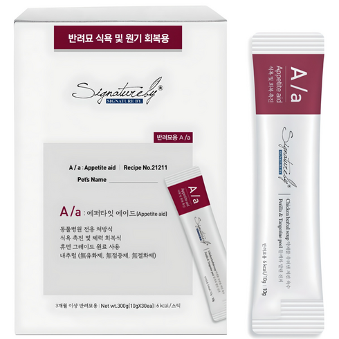 시그니처바이 고양이 에이에이 처방식 스틱, 식욕회복, 300g, 1개