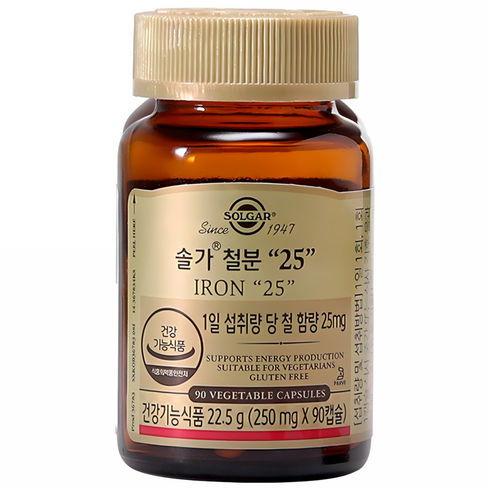 솔가 철분 25, 90정, 22.5g, 0ml, 1개, 22.5g