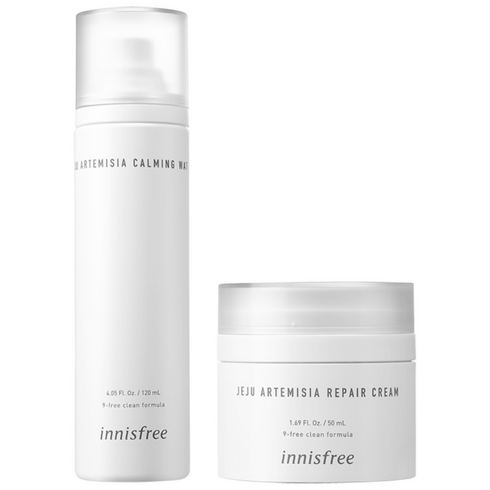 이니스프리 사철쑥 카밍 워터 스킨 + 리페어 크림 세트, 1세트