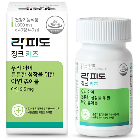 락피도 키즈 징크 아연, 40정, 1개