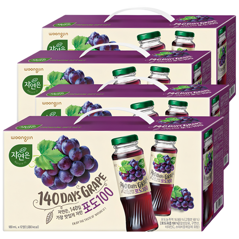 자연은 포도 100 음료, 180ml, 48개