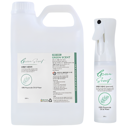초록향기 피톤치드 스프레이 300ml + 리필 2L 세트, 1개