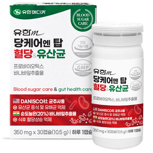 유한메디카 당케어 엔 탑 혈당 유산균 10.5g, 30정, 1개