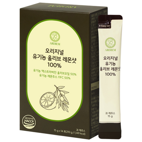 아르디엠 오리지널 유기농 올리브 레몬샷 100% 올레샷, 210g, 1박스