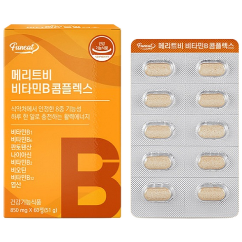 퍼니트 메리트비 비타민B 콤플렉스 51g, 60정, 5개
