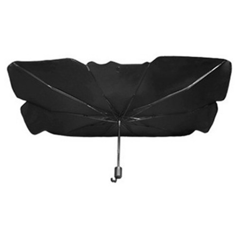 밍모스 차량용 햇빛가리개 우산형 전면 앞유리 자동차 자외선 차단, 블랙, 1개