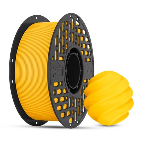 CaiLab 고강도 고탄성 PLA+ 3D 프린터 필라멘트 1.75mm 노즐 막힘 없는 선경 안정성 1kg | 뱀부랩 3D 프린터(P1S P2S A1 H2D등) 호환, 망고색, (PLA)