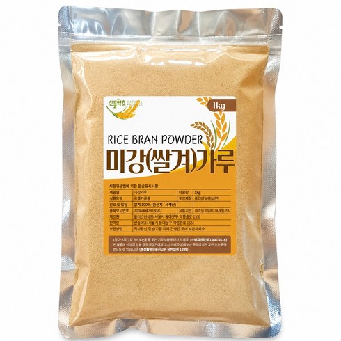 산들약초 국산 미강가루 (쌀겨가루), 1개, 1kg