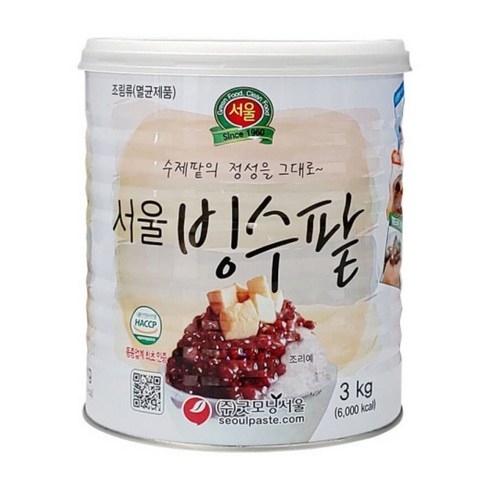 자연일로 굿모닝서울 빙수팥 팥빙수팥 통조림 팥빙수재료, 1개, 3kg