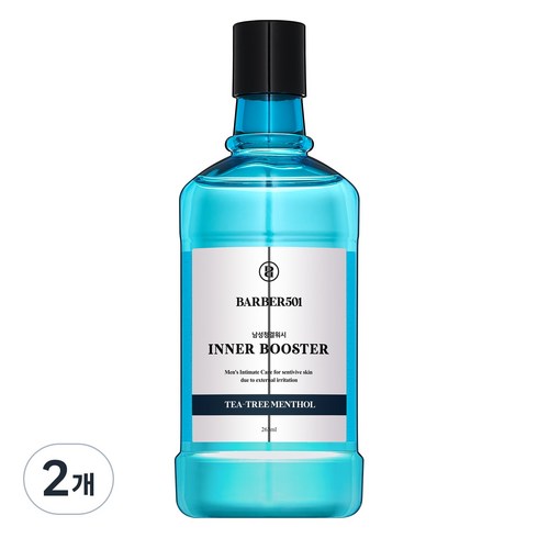 바버501 이너 부스터 남성 청결제 티트리 멘톨, 263ml, 2개