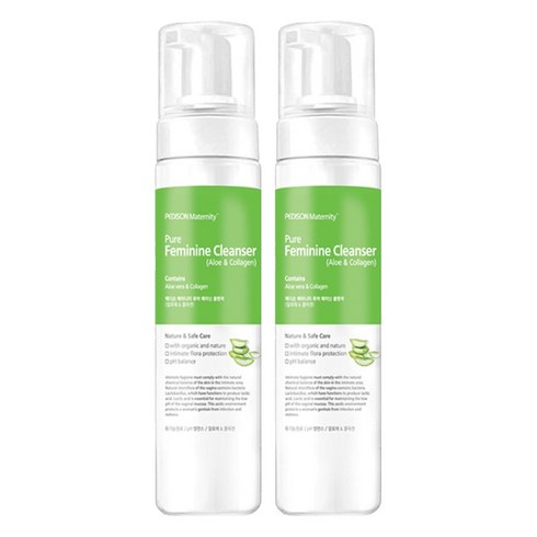 페디슨 퓨어 페미닌 알로에 & 콜라겐 여성 청결제 거품형, 200ml, 2개