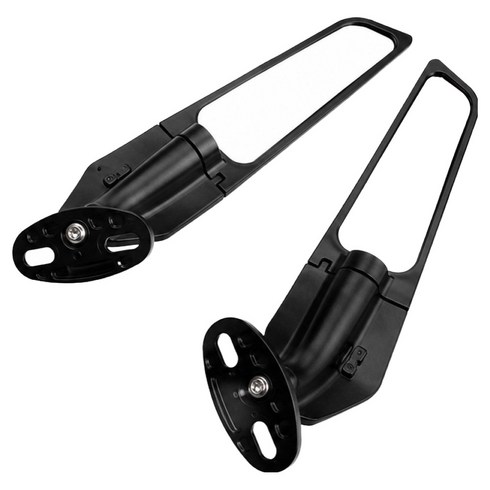 오토바이 백미러 for Kawasaki ZZR NINJA Honda CBR Yamaha YZF R6 R3 Suzuki GSXR 오토바이용 범용 액세서리 180도 알루미늄, 1개