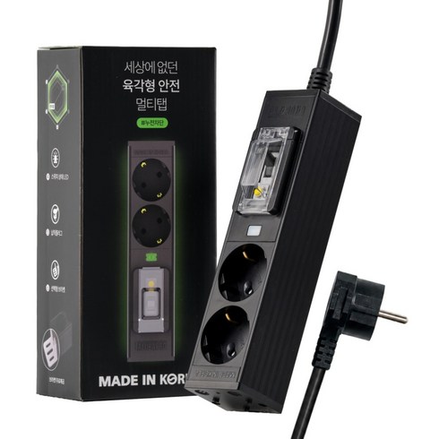 알루바프로 누전차단 고용량멀티탭 알루미늄 서버탭 2구 디에스이, 실버, 1개, 3m
