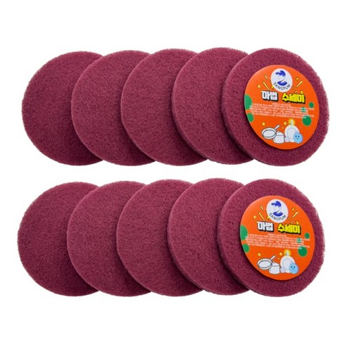 상품컴퍼니 마법 수세미 탄냄비 찌든때 금강사 수세미 요술수세미, 1세트, 10개입