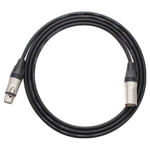 뉴트릭 카나레 2T2S 마이크 케이블 / 양 XLR 캐논, 검정, 1개, CANUT-DXLR-5m