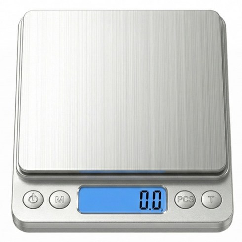 라이프엔라이크 초정밀 디지털 주방저울 1kg 0.1g 전자저울 베이킹 커피 다용도 계량, I2000, 실버