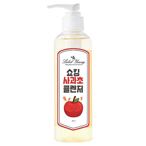 라벨영 쇼킹 사과초 클렌저, 2개, 200ml