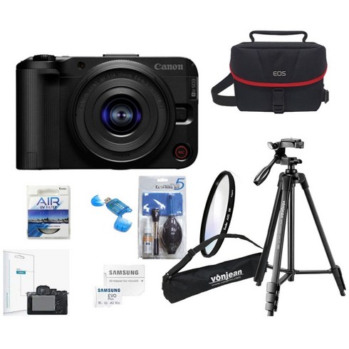 CANON EOS R50 V 14-30mm KIT+512G+정품가방+삼각대+KENKO AIR UV 필터+크리닝킷+LCD필름+리더기 고용량 브이로그 풀패키지, 6895C018[AA]