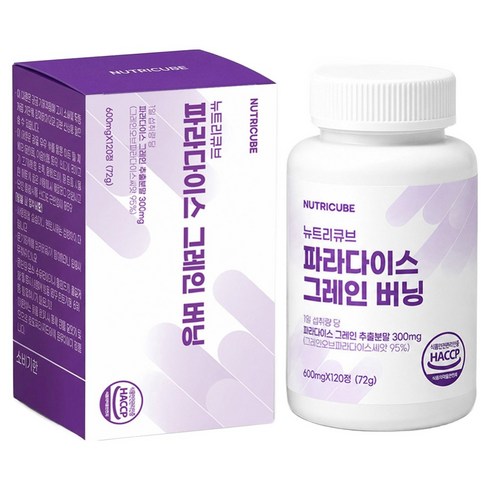 뉴트리큐브 파라다이스 그레인 버닝 72g, 1개, 120정