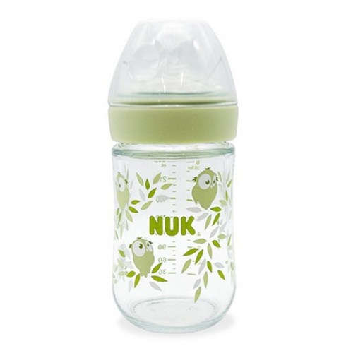 누크 네이쳐 센스 유리젖병, 그린, 240ml, 1개