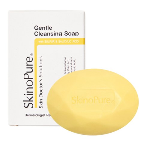 스키노퓨어 피지 민감성 보습 유황 젠틀 클렌징 비누, 100g, 1개입