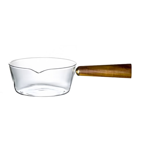 상사목 고붕소 규산염 유리 우유 냄비 라면 그릇400ml/600ml, 1개, natural wood, 27cm