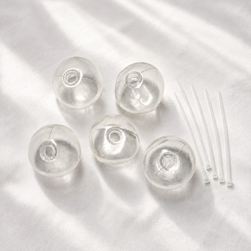 말랑스테이 부들 쫀득 6cm TPR 고무공 DIY 셋트, 10개, 투명