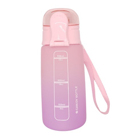 캔디보틀 트라이탄 어린이 물통 이중잠금 원터치 스트럽 물병 550ml, 1개, 캔디핑크