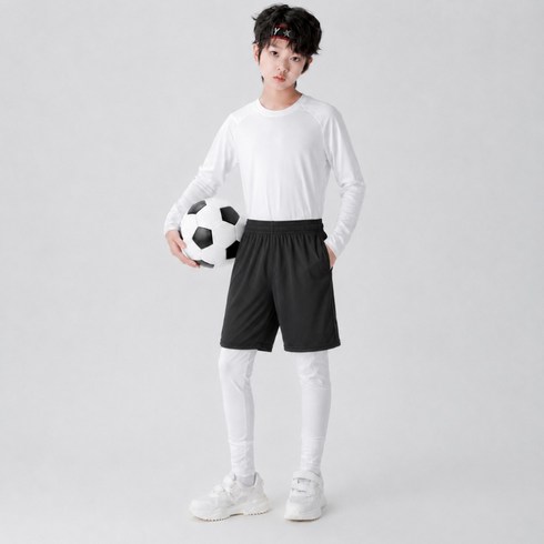 [Y Object] 1+1 아동 스포츠 기능성 스판 반바지 스판 헬스 축구 주니어 유소년 키즈 반바지
